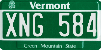 VT license plate XNG584