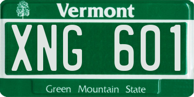 VT license plate XNG601