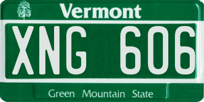VT license plate XNG606