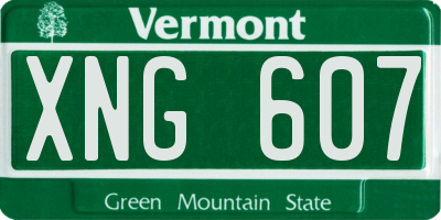 VT license plate XNG607