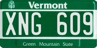 VT license plate XNG609