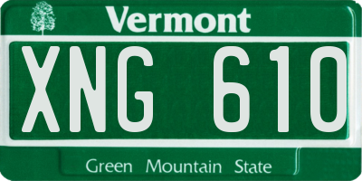 VT license plate XNG610