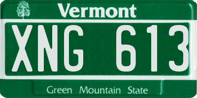 VT license plate XNG613