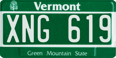 VT license plate XNG619
