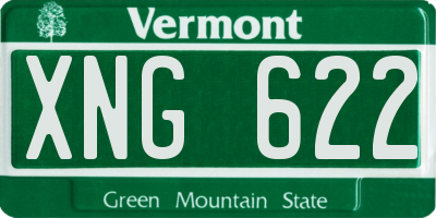 VT license plate XNG622