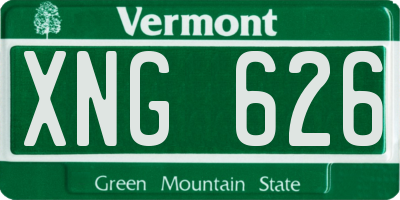 VT license plate XNG626