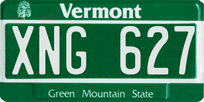 VT license plate XNG627