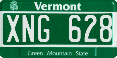 VT license plate XNG628