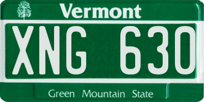 VT license plate XNG630
