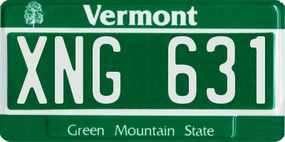 VT license plate XNG631