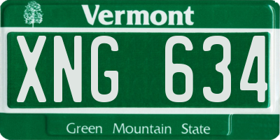 VT license plate XNG634
