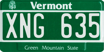 VT license plate XNG635