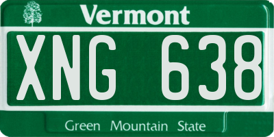 VT license plate XNG638