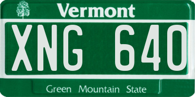 VT license plate XNG640