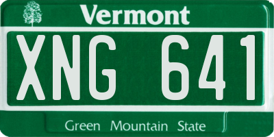 VT license plate XNG641