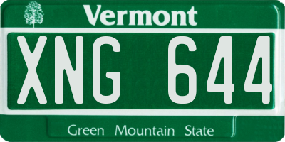VT license plate XNG644