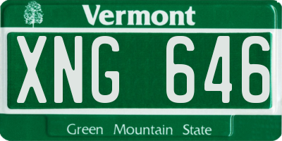VT license plate XNG646