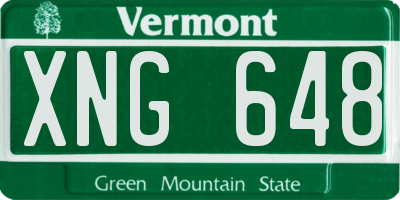 VT license plate XNG648
