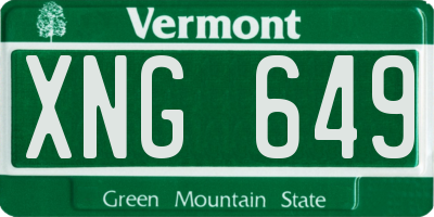 VT license plate XNG649