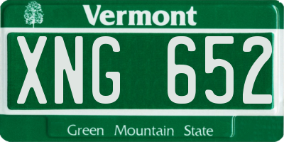 VT license plate XNG652