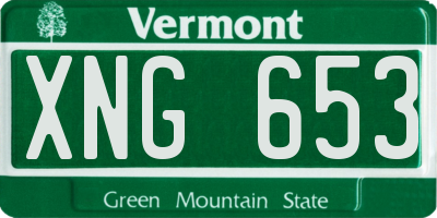 VT license plate XNG653