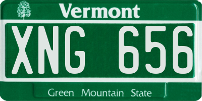 VT license plate XNG656