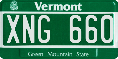 VT license plate XNG660