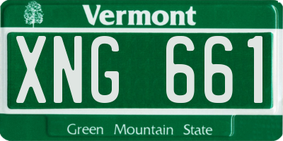 VT license plate XNG661