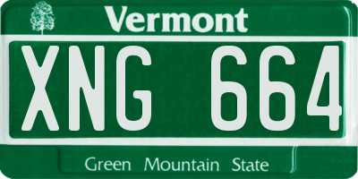 VT license plate XNG664