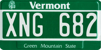 VT license plate XNG682