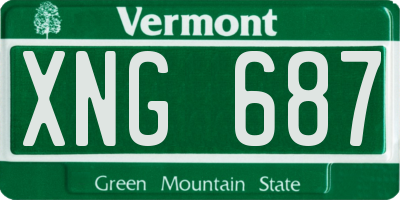 VT license plate XNG687