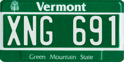 VT license plate XNG691