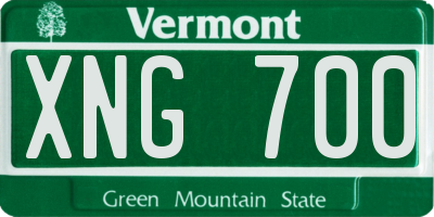 VT license plate XNG700