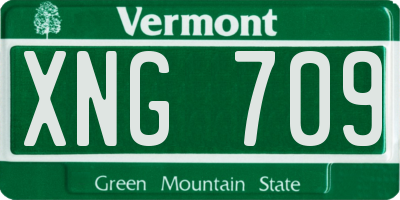 VT license plate XNG709