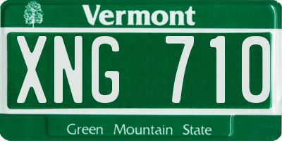 VT license plate XNG710