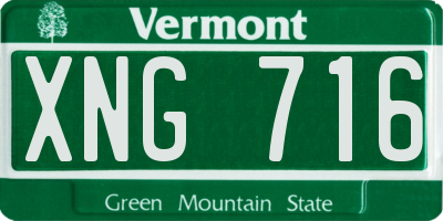 VT license plate XNG716