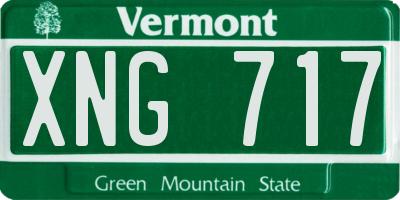 VT license plate XNG717
