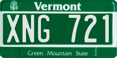 VT license plate XNG721
