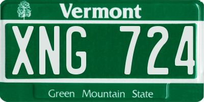 VT license plate XNG724