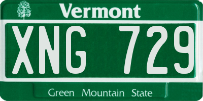 VT license plate XNG729