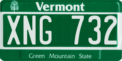 VT license plate XNG732