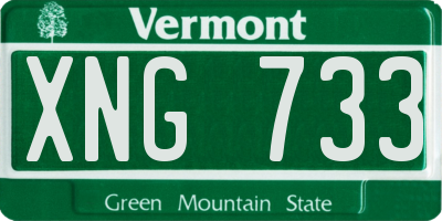 VT license plate XNG733