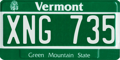 VT license plate XNG735