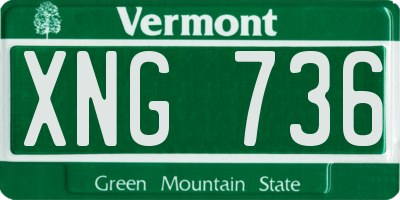 VT license plate XNG736