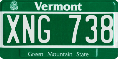 VT license plate XNG738