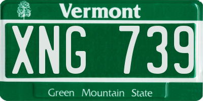 VT license plate XNG739