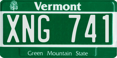 VT license plate XNG741