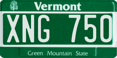 VT license plate XNG750