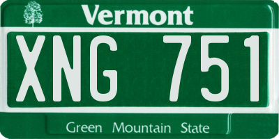 VT license plate XNG751