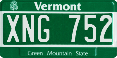 VT license plate XNG752